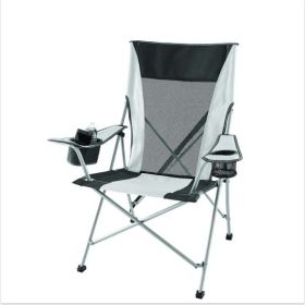 Tension 2 in 1 Mesh Rocking Camp Chair, Gray and Black, Detachable Rockers, Adult