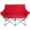 Camping Love Seat Chair; Red; Adult use