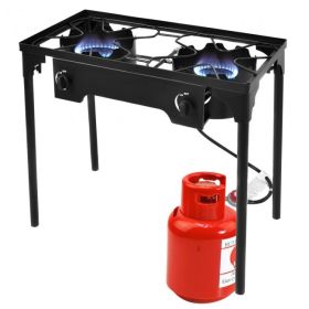 150000 BTU Double Burner Outdoor Stove BBQ Grill