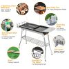 Foldable BBQ Grill Portable Charcoal Barbeque Grill Stainless Steel BBQ Grill For Picnic Camping