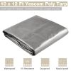 ac10x12ft Heavy Duty Poly Tarp/ Silver+Black