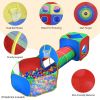 5Pcs Kids Ball Pit Tents Pop Up Playhouse w/ 2 Crawl Tunnel & 2 Tent For Boys Girls Toddlers