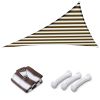 3' x 3' x 3' Triangle Sun Shade Sail/ Coffee+White