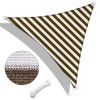 3' x 3' x 3' Triangle Sun Shade Sail/ Coffee+White