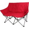 Camping Love Seat Chair; Red; Adult use