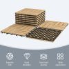 10 Pieces 12 x 12 Inch Acacia Wood Interlocking Check Deck Tiles