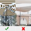 3' x 3' x 3' Triangle Sun Shade Sail/ Coffee+White