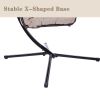 Outdoor Patio Wicker Folding Hanging Chair,Rattan Swing Hammock Egg Chair With C Type Bracket , With Cushion And Pillow