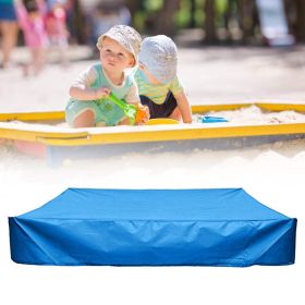 Sandbox Cover, Square Protective Cover for Sand and Toys Away from Dust and Rain, Sandbox Canopy with Drawstring (Color: Blue)