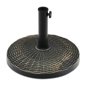 Patio Heavy-Duty Outdoor Stand Bronze Umbrella Base (Color: Bronze A)