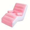 Relax in Comfort Anywhere: 1pc Plush Inflatable Deck Chair Lounger Sofa