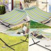 Patio Hammock Foldable Portable Swing Chair Bed with Detachable Pillow