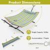 Patio Hammock Foldable Portable Swing Chair Bed with Detachable Pillow