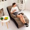 Relax in Comfort Anywhere: 1pc Plush Inflatable Deck Chair Lounger Sofa