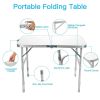 Outdoor Travel Adjustable Height Folding Camping Table