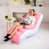 Relax in Comfort Anywhere: 1pc Plush Inflatable Deck Chair Lounger Sofa